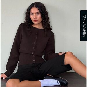 Motel Rocks Subra cardigan in brown size xxs